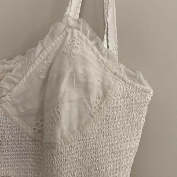 LoveShackFancy Olani Mini Dress in Ivory White - Picture 7 of 11